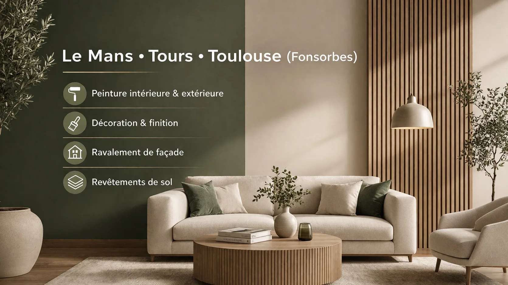 Présentation des services Justin Décors au Mans, Tours et Toulouse